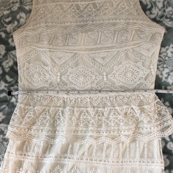 COPY - AEO Crochet Mesh Overlay Peplum Sleeveless Dress FINAL PRICE - Picture 11 of 11